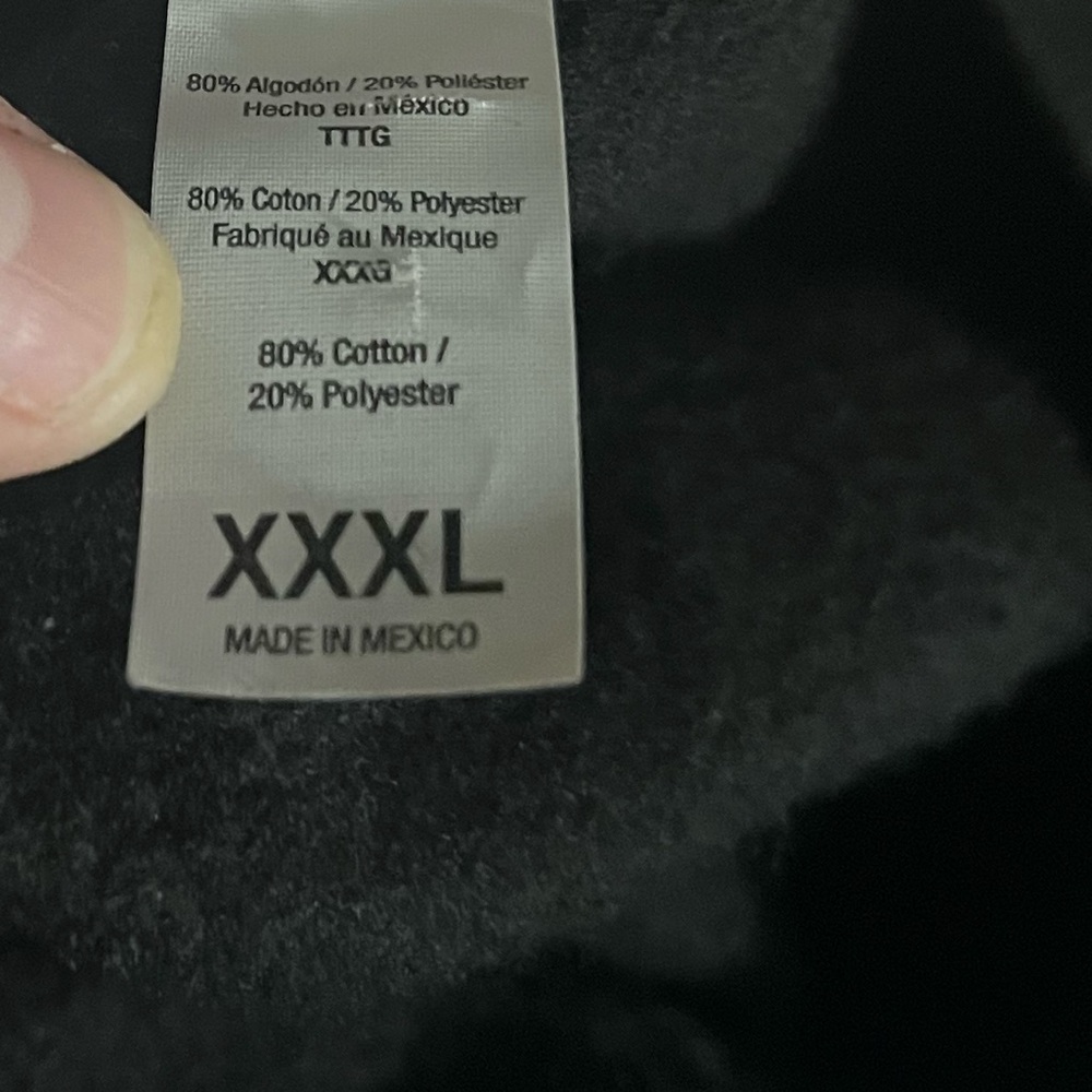 XXXL Tultex Black Crewneck Sweatshirt - Picture 4 of 6